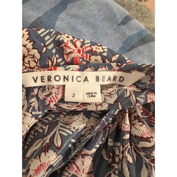 VERONICA BEARD $648 GARA FLORAL PLEATED MINIDRESS 2 - Picture 3 of 11